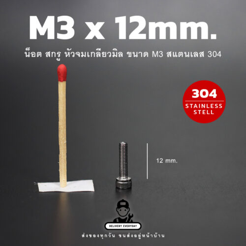 สกรูหัวจม M3