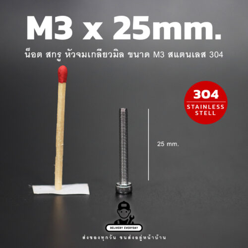 สกรูหัวจม M3