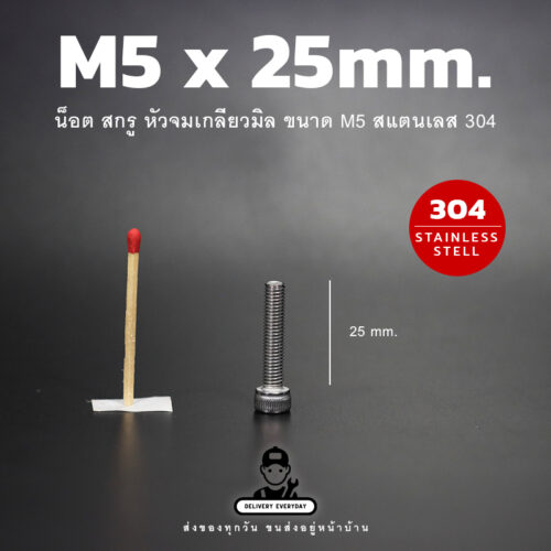 สกรูหัวจม M5
